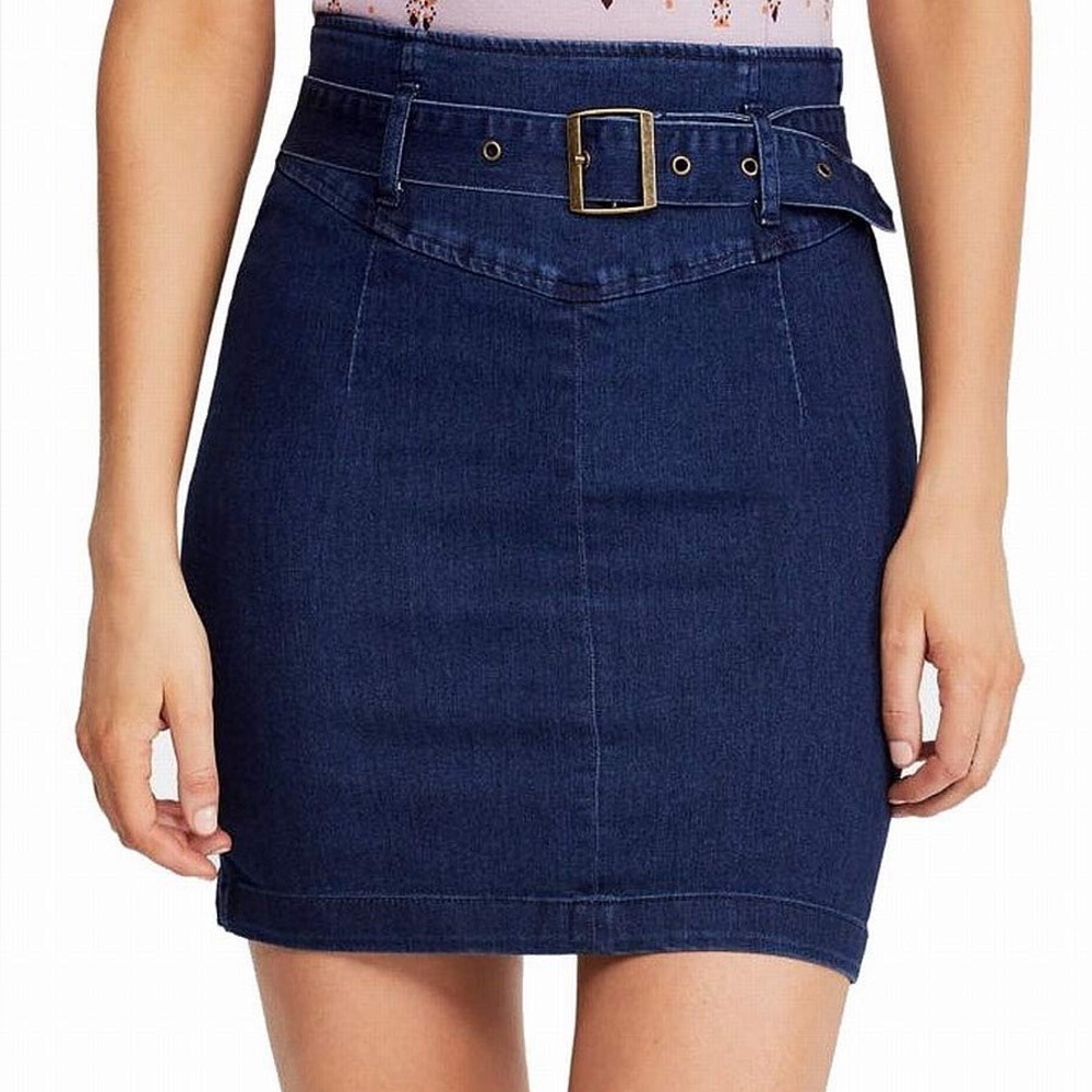 Free People Living It Up Denim Skirt